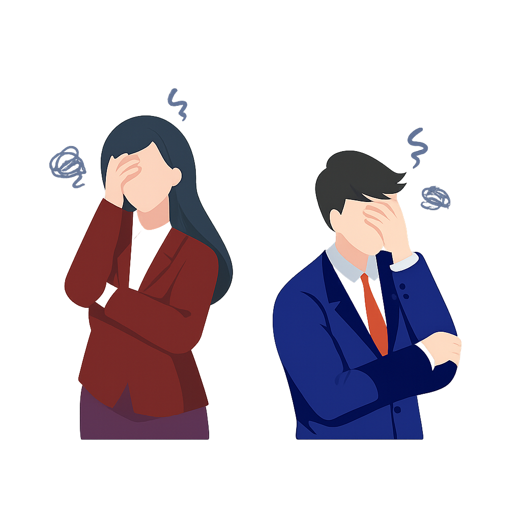 仕事の進め方に悩む宿泊施設の担当者